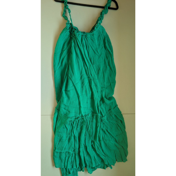 NWT By Anthropologie Sleeveless Chiffon Midi Dress Size S Green #ND454 - Picture 5 of 10
